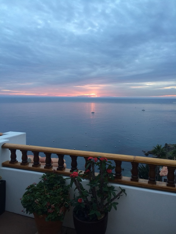 Sunrise over the ocean from the balcony